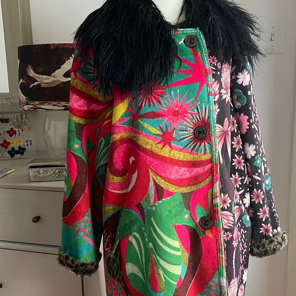 Custo Barcelona faux fur coat